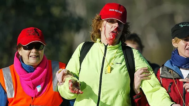 Julia Symons recibió un disparo en la cara por uno de los cazadores de patos en el día de la inauguración de la temporada. Foto: Yuri Kouzmin / Fuente Weekly Times.