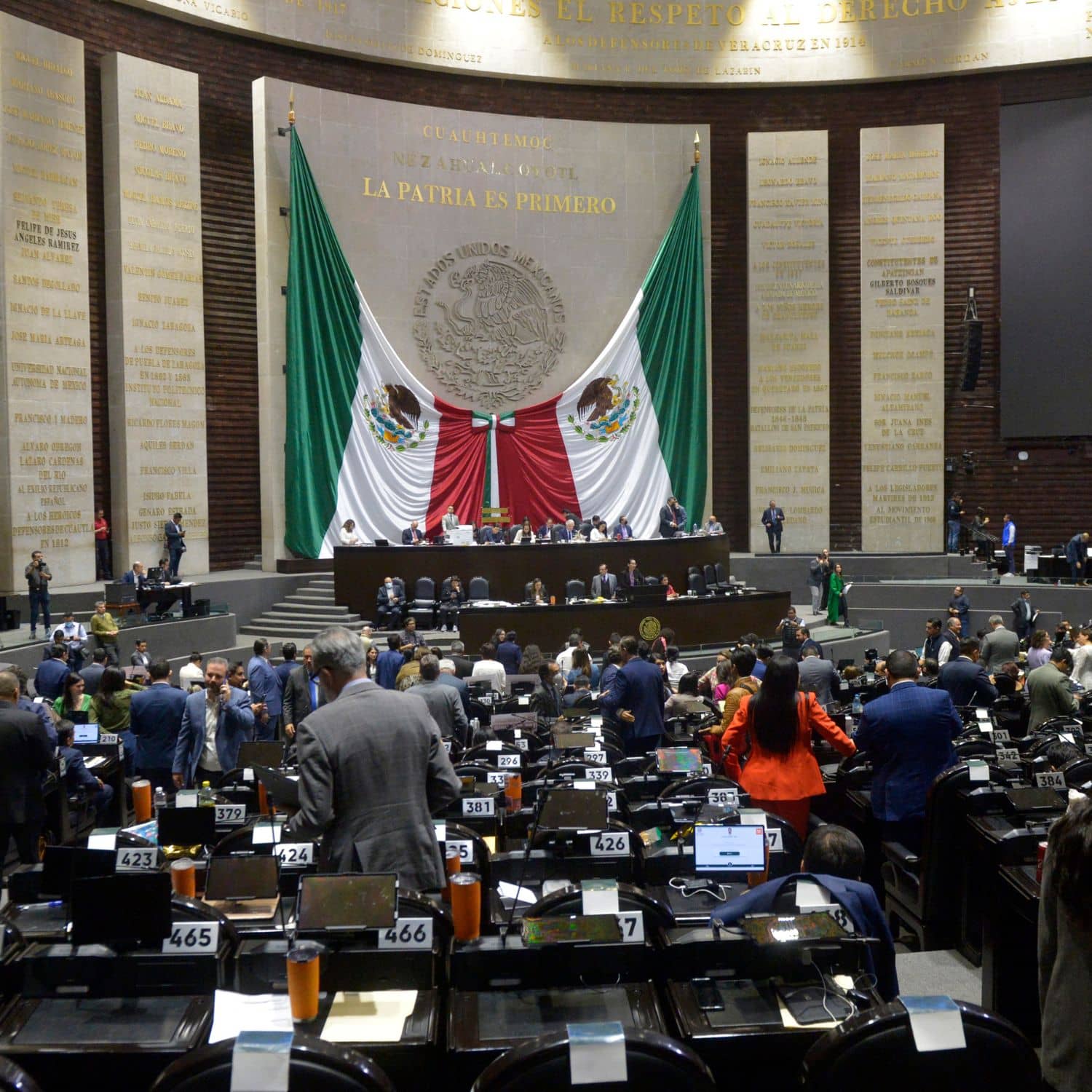 Cámara de diputados en México.