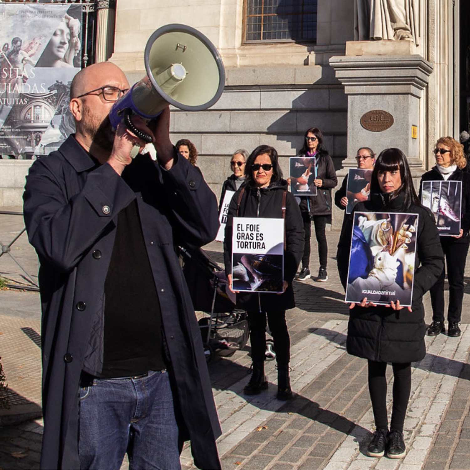 Protesta Frente al Ministerio de Agricultura contra la exportación de animales vivos