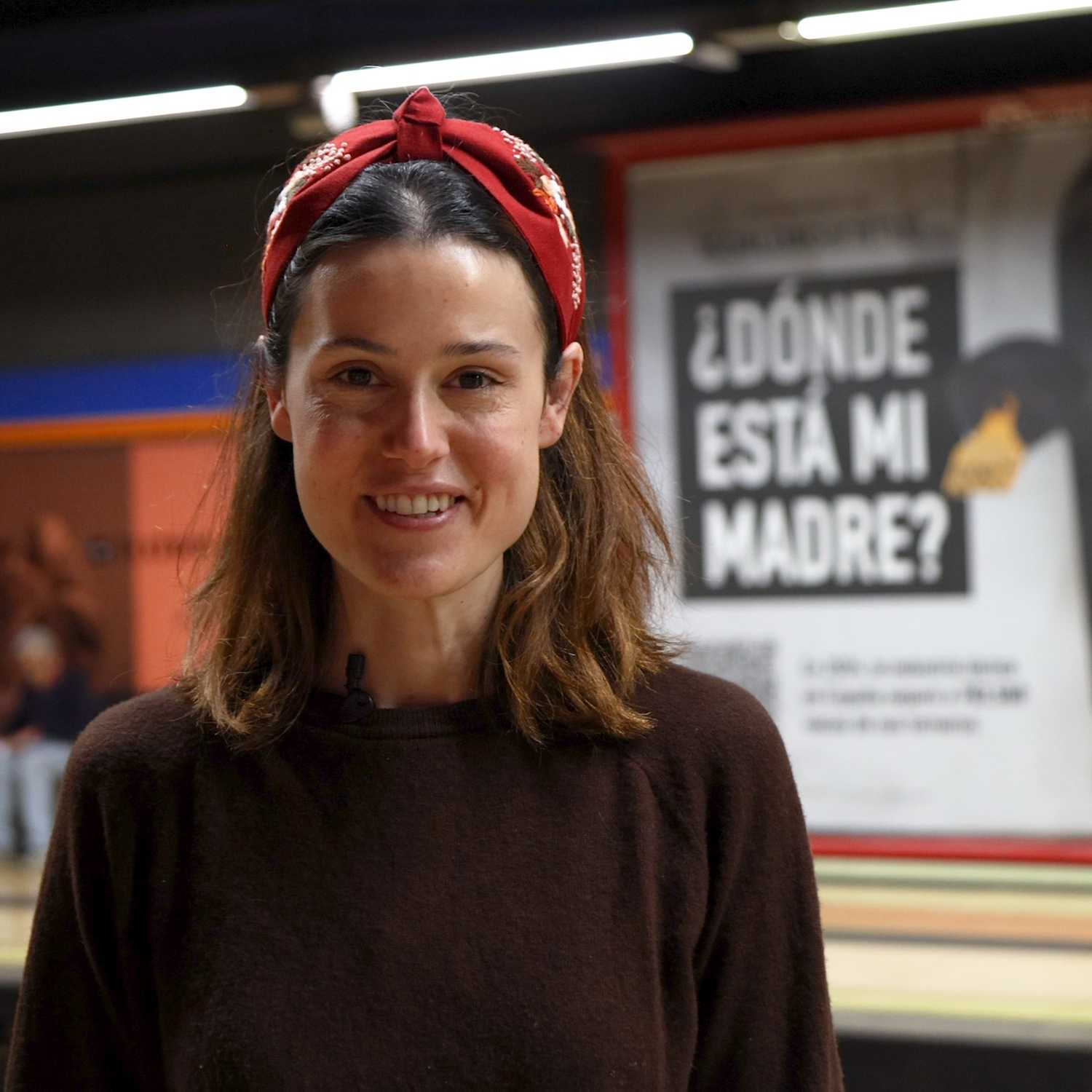 Elisabeth Larena en el metro de Madrid