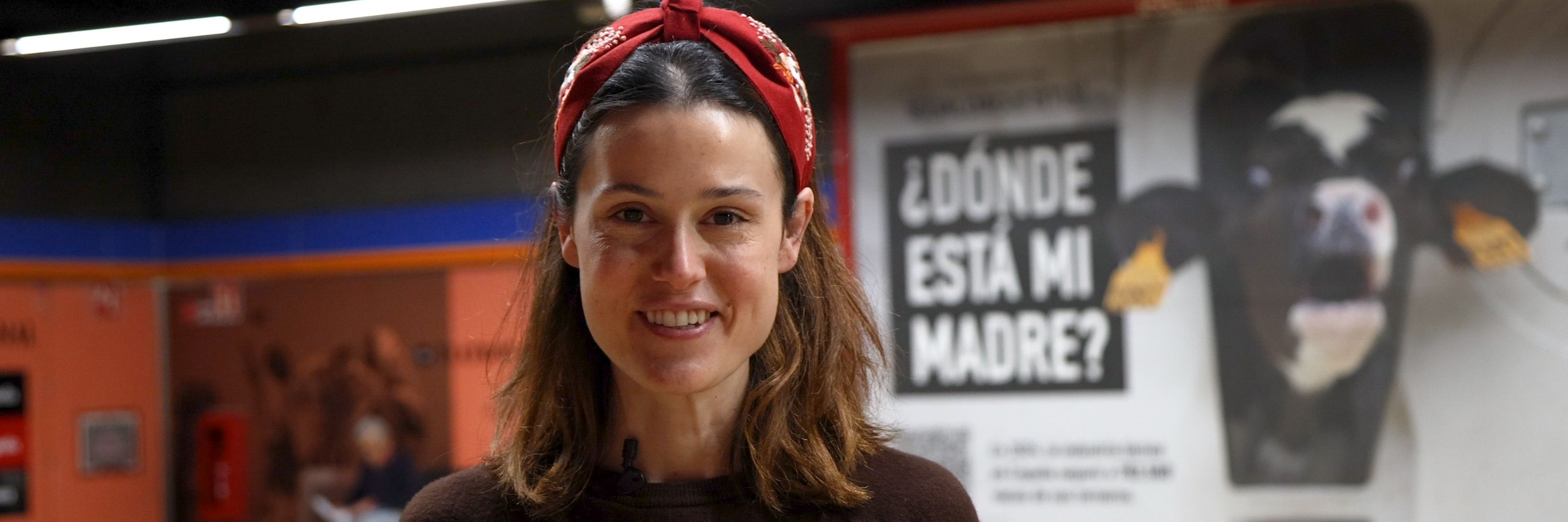 Elisabeth Larena en el metro de Madrid