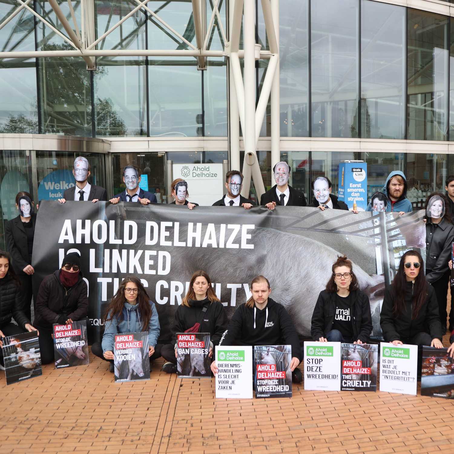 Protesta en Amsterdam Ahold Delhaize