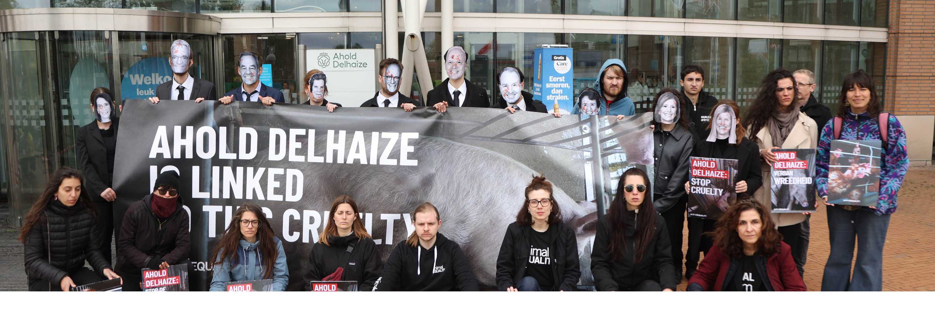 Protesta en Amsterdam Ahold Delhaize