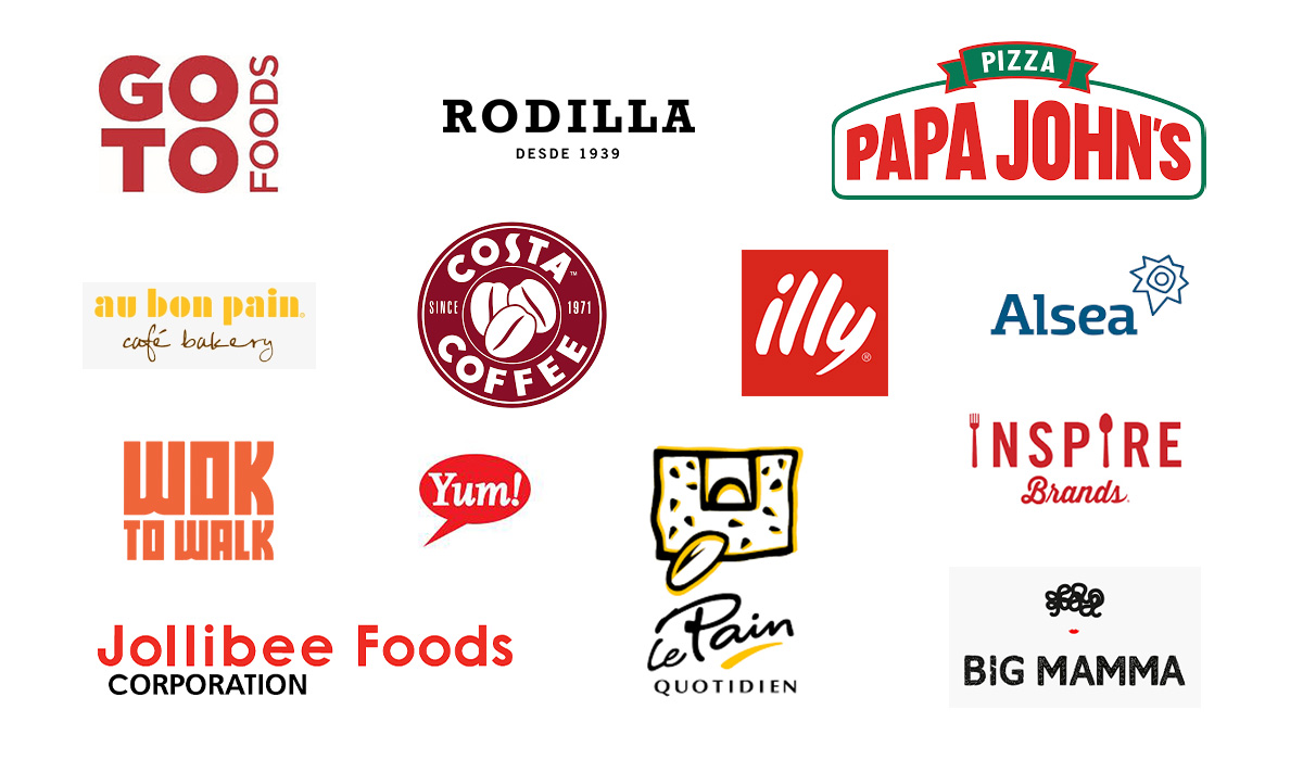 logos de las cadenas de restaurantes que no han publicado progresos.