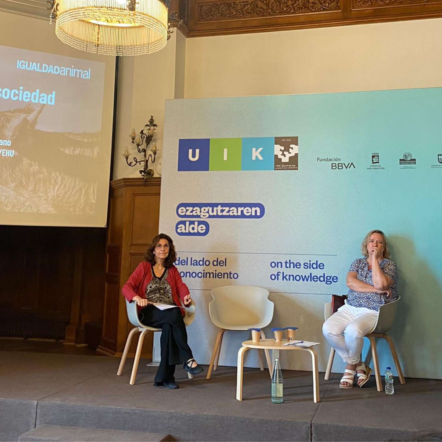 Anna Mulá, gerente de Incidencia Legislativa de Igualdad Animal participa en los cursos de verano de la Universidad del Pís Vasco.